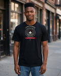 Model wearing the Juneteenth 1865 Freedom Day Tee